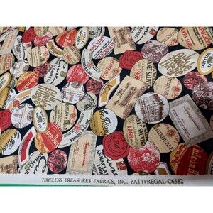 2 yards Timeless Treasures Fabrics Inc. Patt # Regal c6582 Fabric